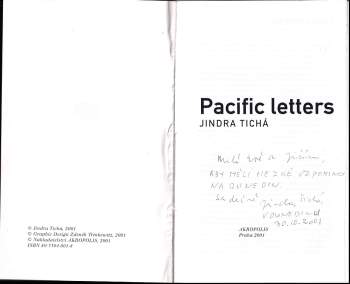 Jindra Tichá: Pacific letters