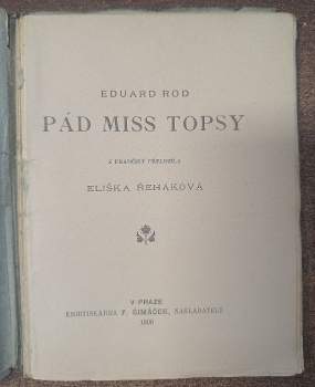 Édouard Rod: Pád miss Topsy