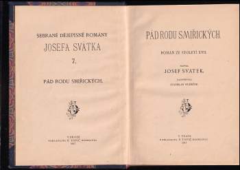 Josef Svátek: Pád rodu Smiřických