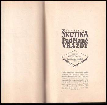 Vladimír Škutina: Padělané vraždy