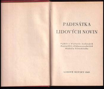 Rudolf Těsnohlídek: Padesátka Lidových novin