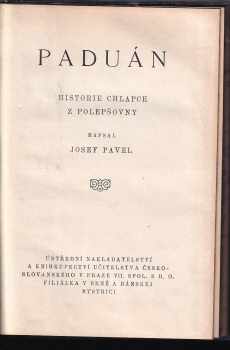 Josef Pavel: Paduán