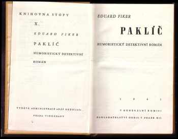 Eduard Fiker: Paklíč