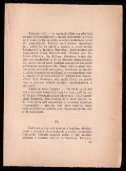 Tomáš Garrigue Masaryk: Palackého idea národa českého
