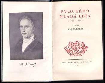 Karel Kálal: Palackého mladá léta