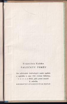František Kubka: Palečkův úsměv