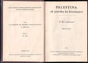 Miloš Bič: Palestina od pravěku ke křesťanství