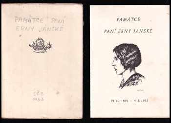 Památce paní Erny Janské