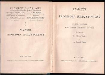 Julius Stoklasa: Památce profesora Julia Stoklasy