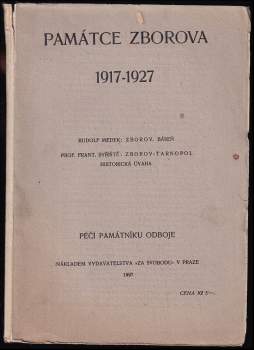 Rudolf Medek: Památce Zborova 1917-1927