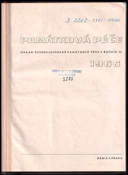 Památková péče roč. 26, 1966