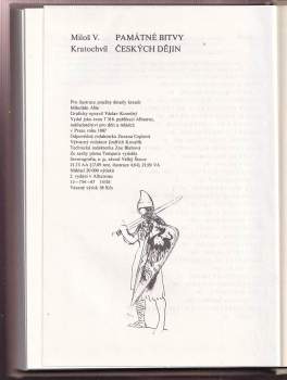 Miloš Václav Kratochvíl: Památné bitvy českých dějin
