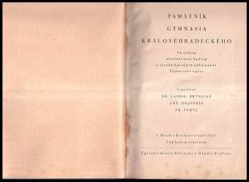 Památník na oslavu osmdesátileté činnosti Státního ústavu učitelského v Praze II