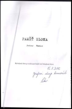 Peter Hanks: Paměť slona