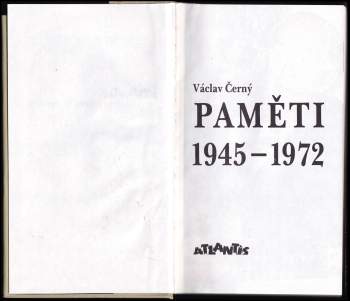 Václav Černý: Paměti 1945-1972