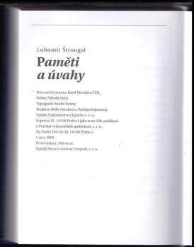 Lubomír Štrougal: Paměti a úvahy