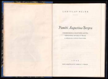 Ladislav Hájek: Paměti Augustina Bergra