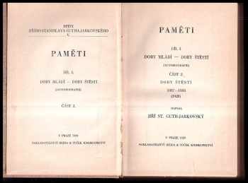 Jiří Stanislav Guth-Jarkovský: Paměti