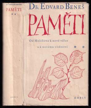 Edvard Beneš: Paměti