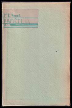 Edvard Beneš: Paměti