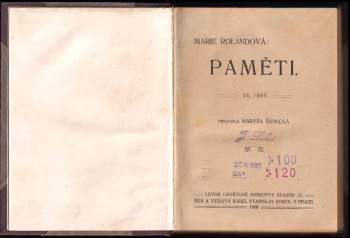 Jeanne-Marie Roland de La Platière: Paměti