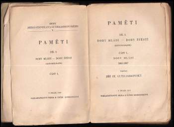 Jiří Stanislav Guth-Jarkovský: Paměti