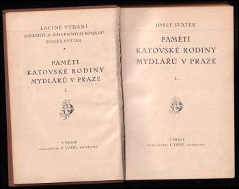 Josef Svátek: Paměti katovské rodiny Mydlářů v Praze