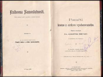 Augustin Smetana: Paměti kněze z církve vyobcovaného