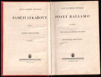 Alexandre Dumas: Paměti lékařovy