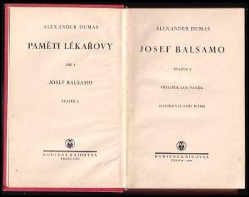 Alexandre Dumas: Paměti lékařovy