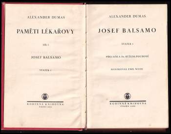 Alexandre Dumas: Paměti lékařovy