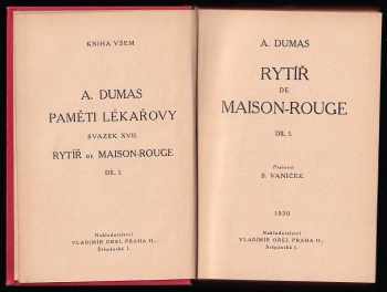 Alexandre Dumas: Paměti lékařovy