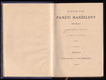 Eugène Sue: Paměti manželovy