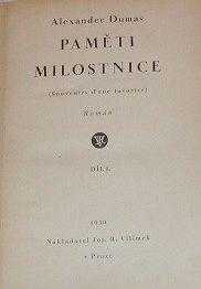Alexandre Dumas: Paměti milostnice