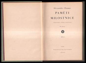 Alexandre Dumas: Paměti milostnice