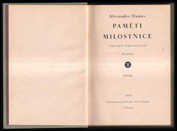 Alexandre Dumas: Paměti milostnice