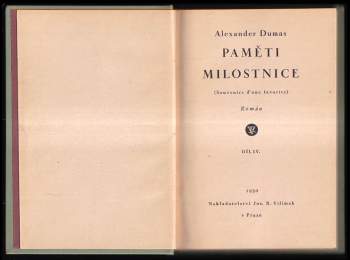 Alexandre Dumas: Paměti milostnice