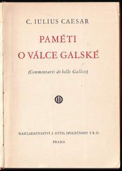 Gaius Iulius Caesar: Paměti o válce galské