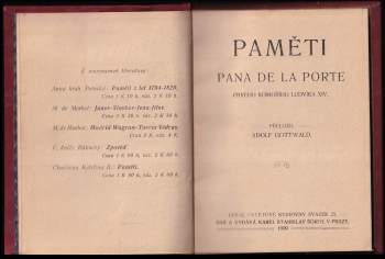Pierre de La Porte: Paměti pana de La Porte, prvého komořího Ludvíka XIV