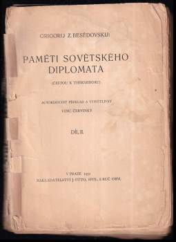 Grigorij Zinov'jevič Besedovskij: Paměti sovětského diplomata