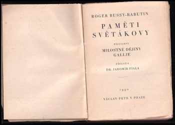 Roger de Bussy-Rabutin: Paměti světákovy