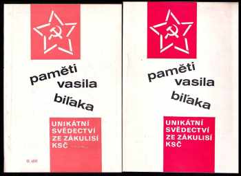 Paměti Vasila Biľaka : [unikátní svědectví ze zákulisí KSČ] - Vasil Biľak (1991, Cesty) - ID: 686596