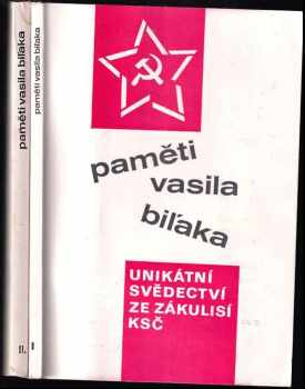 Paměti Vasila Biľaka : I - unikátní svědectví ze zákulisí KSČ - Vasil Biľak (1991, Cesty) - ID: 490101