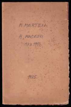 Pan Antonín Macek, Praha II., Hybernská 7