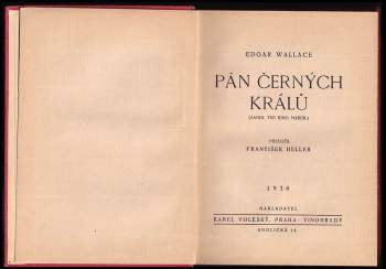 Edgar Wallace: Pán černých králů
