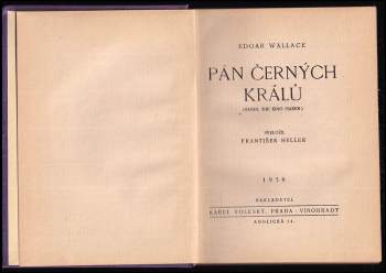 Edgar Wallace: Pán černých králů