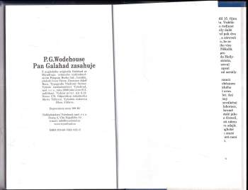 P. G Wodehouse: Pan Galahad zasahuje