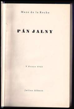 Mazo de La Roche: Pán Jalny