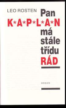 Leo Calvin Rosten: Pan Kaplan má stále třídu rád