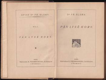 František Sláma: Pán Lysé hory